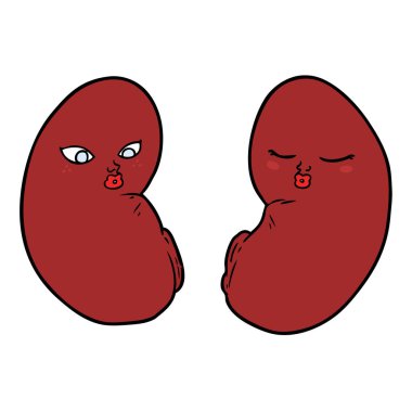 vektör çizim karikatür böbrekler
