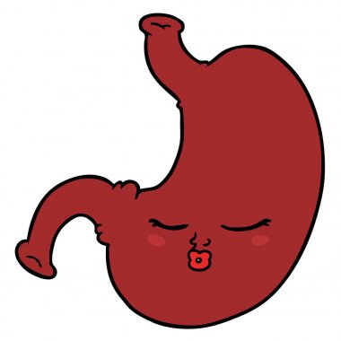 vektör çizim karikatür mide