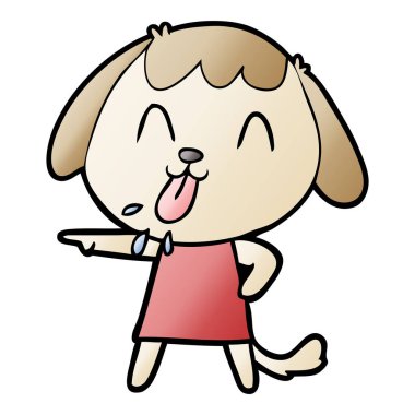 Çizgi film köpeğinin vektör çizimi