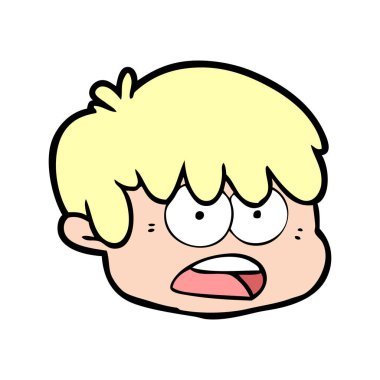 vektör çizim karikatür erkek yüz