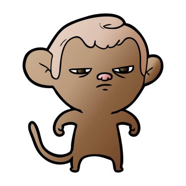 Çizgi film maymununun vektör çizimi