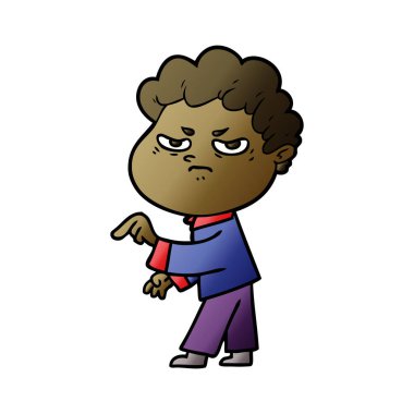 vektör çizim karikatür kızgın adam