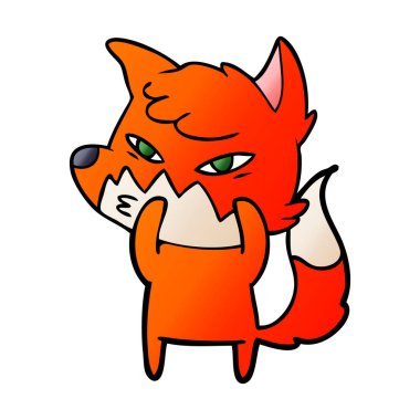 Çizgi film tilkisinin vektör çizimi