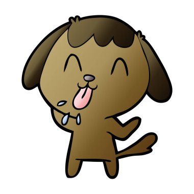 Çizgi film köpeğinin vektör çizimi