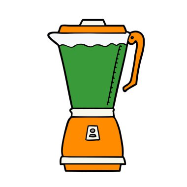 vektör çizim karikatür mutfak robotu