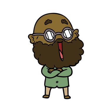 Sakallı neşeli adam çizgi film