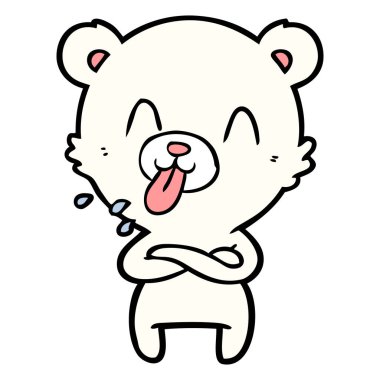 dilini kaba karikatür kutup ayısı