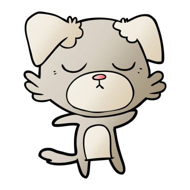 Çizgi film köpeğinin vektör çizimi