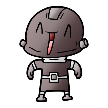 Çizgi film robotunun vektör çizimi