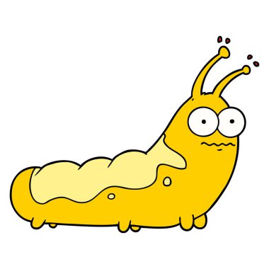 komik karikatür caterpillar vektör çizim