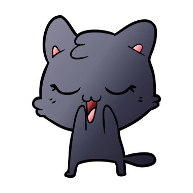 Çizgi film kedisinin vektör çizimi