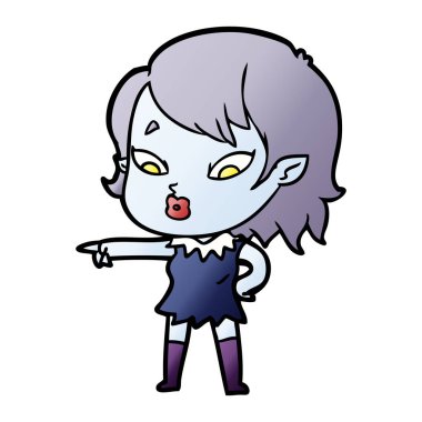 sevimli çizgi vampir kız