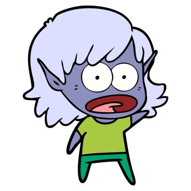 çizgi film şok elf kızı