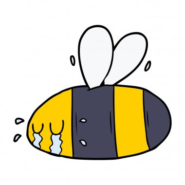 Çizgi film arısının vektör illüstrasyonu