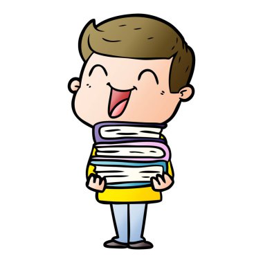 vektör çizim karikatür man gülüyor