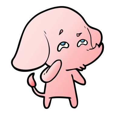 Çizgi film filinin vektör illüstrasyonu