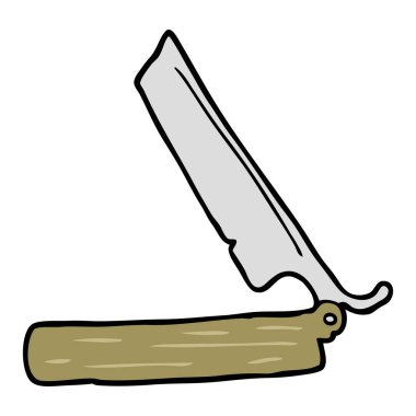 vektör çizim karikatür geleneksel ustura