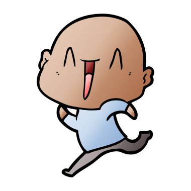 vektör çizim karikatür kel adam