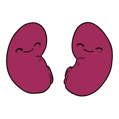 vektör çizim karikatür böbrekler