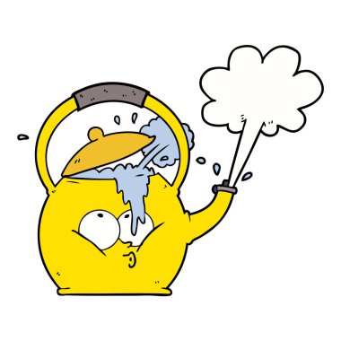 Çizgi film çaydanlığının vektör çizimi