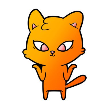 Çizgi film kedisinin vektör çizimi