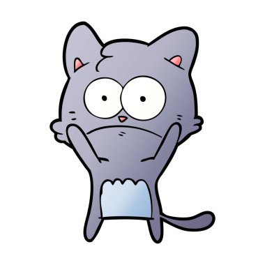 Çizgi film kedisinin vektör çizimi