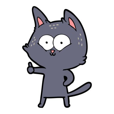 Çizgi film kedisinin vektör çizimi