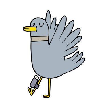 ahşap güvercin çırparak çizgi film