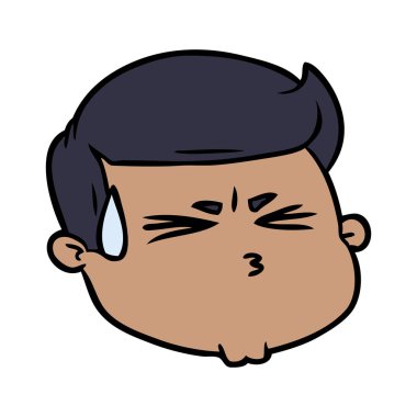 vektör çizim karikatür erkek yüz