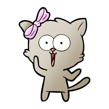 Çizgi film kedisinin vektör çizimi