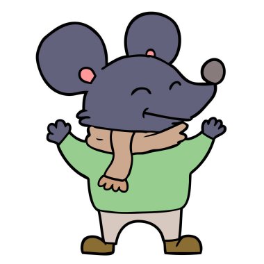 Çizgi film faresinin vektör çizimi