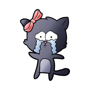 Çizgi film kedisinin vektör çizimi