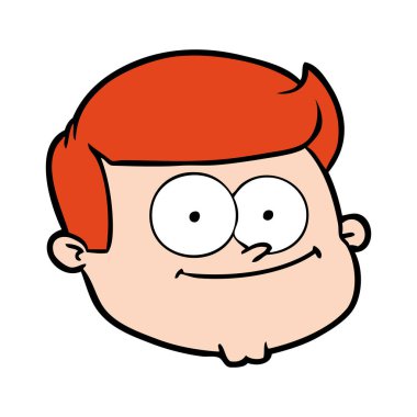 vektör çizim karikatür erkek yüz