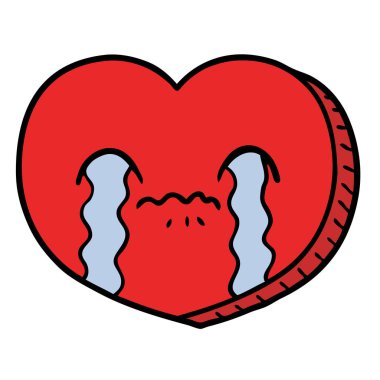 aşk kalp ağlıyor çizgi film