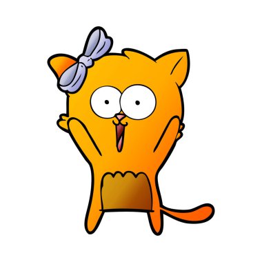 Çizgi film kedisinin vektör çizimi