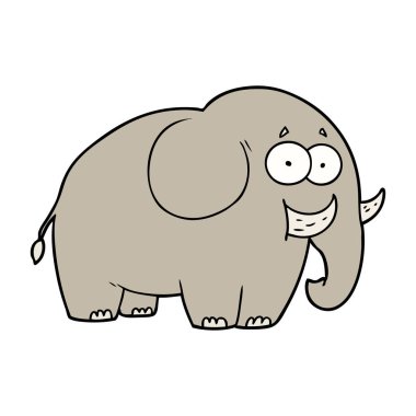 Çizgi film filinin vektör illüstrasyonu