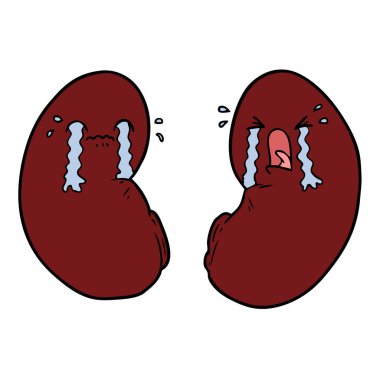 vektör çizim karikatür böbrekler