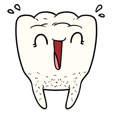 Çizgi film dişinin vektör çizimi