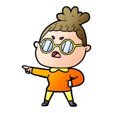 vektör çizim karikatür rahatsız kadın