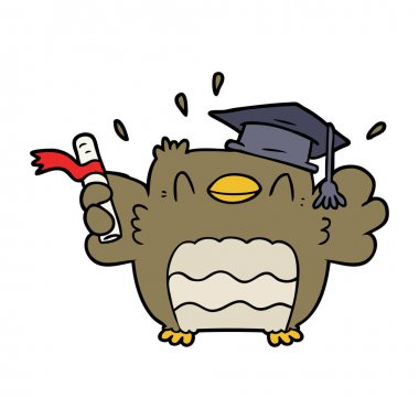 vektör çizim karikatür baykuş