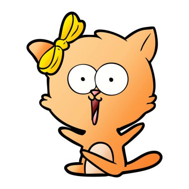 Çizgi film kedisinin vektör çizimi