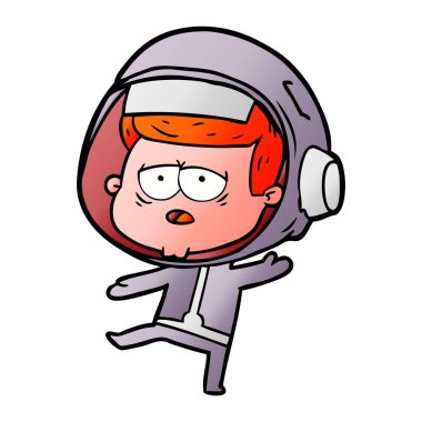 Çizgi film astronotunun vektör çizimi