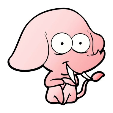 Çizgi film filinin vektör illüstrasyonu