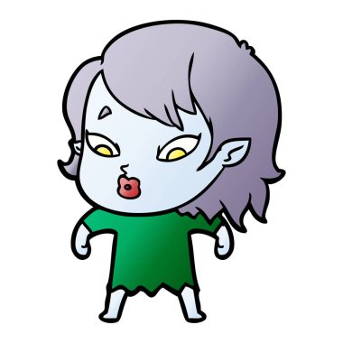sevimli çizgi vampir kız
