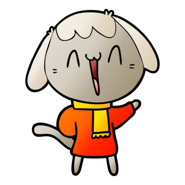 Çizgi film köpeğinin vektör çizimi