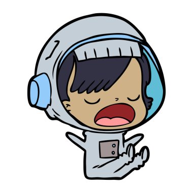 çizgi film astronot kadın açıklayan