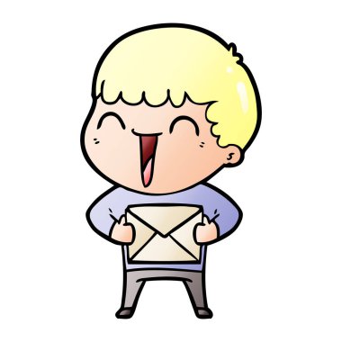 vektör çizim karikatür mutlu adam