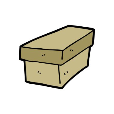 vektör çizim karikatür karton kutu