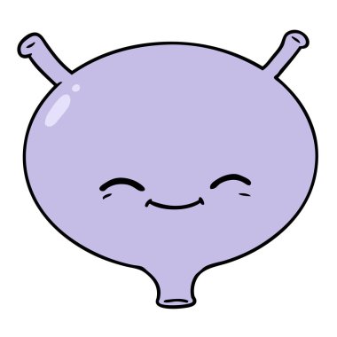 vektör çizim karikatür mesane