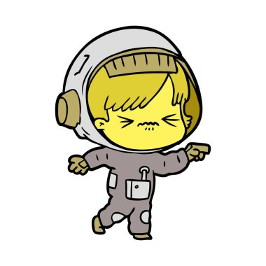 kızgın çizgi film alan kız